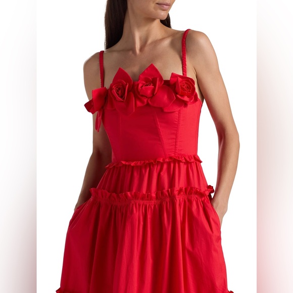 Aknvas Dresses & Skirts - AKNVAS Rach Clay Tiered Midi Dress $695 NEW without tag